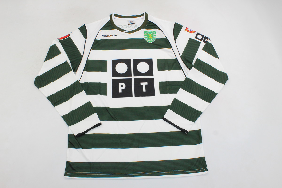 AAA Quality Sporting Lisbon 01/02 Home Long Soccer Jersey